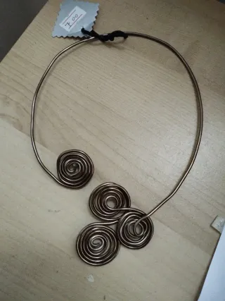 Collana girocollo metallo brunito