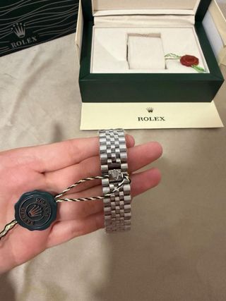 Reloj Rolex Date Just Plata