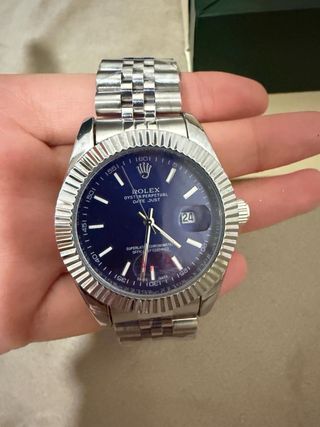 Reloj Rolex Date Just Plata