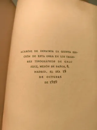 (1929) Libro antiguo Guerra.
