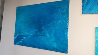 Cuadro abstracto azul 40x60 cm