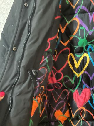 Abrigo Desigual niña negro multicolor