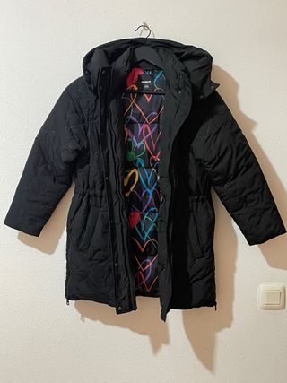 Abrigo Desigual niña negro multicolor