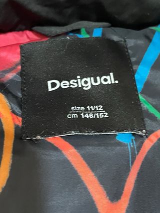 Abrigo Desigual niña negro multicolor