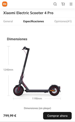 Patinete Xiaomi Electric Scooter 4 Pro