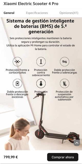 Patinete Xiaomi Electric Scooter 4 Pro