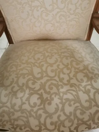 Antico scarpiera in legno e tessuto