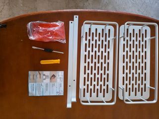 Hawsam Sin necesidad de taladrar estante ducha, Estantes de baño de aluminio espacial perforado entramado de baño muebles de bañ