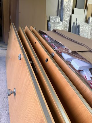 Puerta blindada roble completa