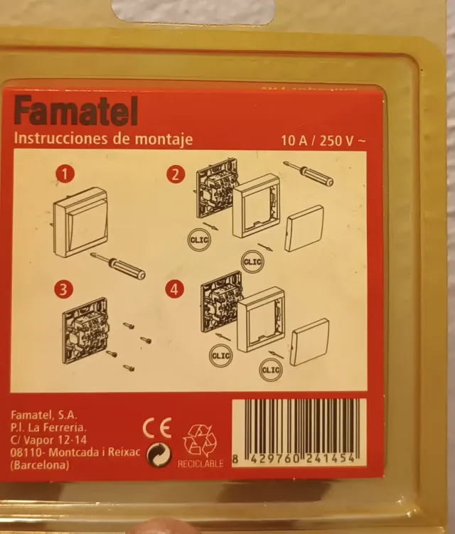 Lote 6 pulsadores de luz