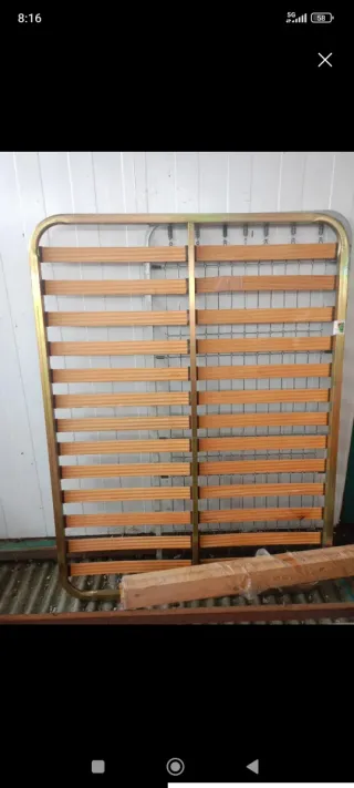 Somier Matrimonio Metal y Madera