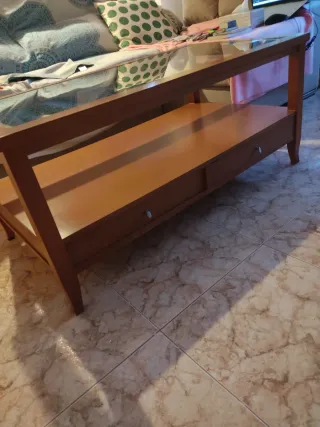 Mesa de centro madera y cristal