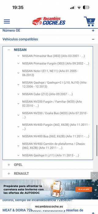 Relé Calentadores Nissan/ Caja precalentamiento
