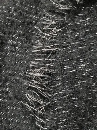 Bufanda Enorme Flecos Negro Mujer