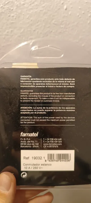 Lote 3 conmutadores estanco