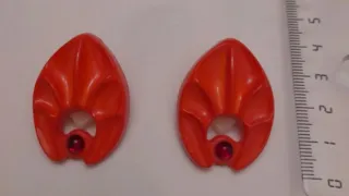 Pendientes pinza rojos