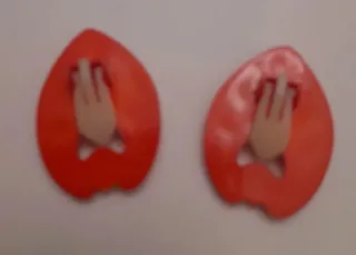 Pendientes pinza rojos