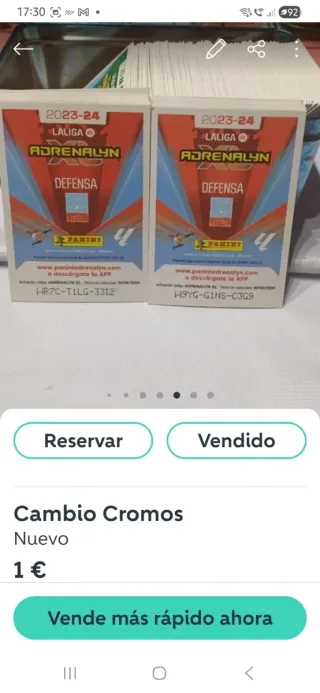 Cromos Panini Adrenalyn XL