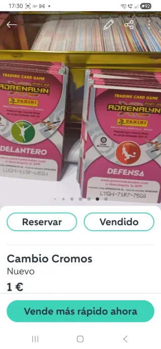 Cromos Panini Adrenalyn XL