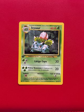 Carta Pokémon Ivysaur primera edición base set