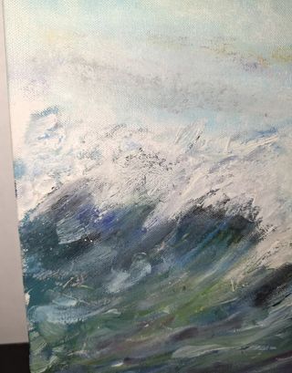 Cuadro V. Alcañiz Óleo y Acrílico Barco