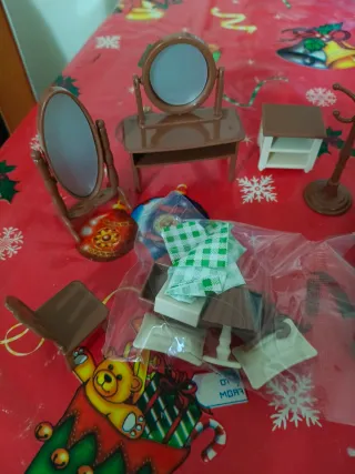 Habitación casa muñecas marrón