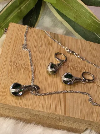 Conjunto Plata y Esmeralda