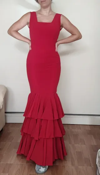 Vestido Flamenca Rojo Talla XS