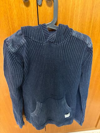 Jersey niño azul con capucha