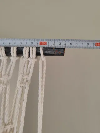 Cortina Macramé Beige/Blanco