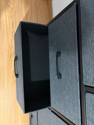 Cajonera de tela y metal
