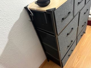 Cajonera de tela y metal
