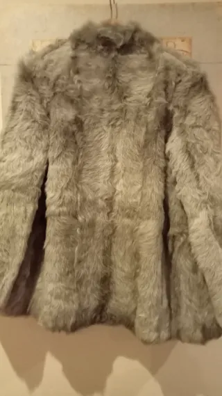 Chaquetón piel gris talla 42
