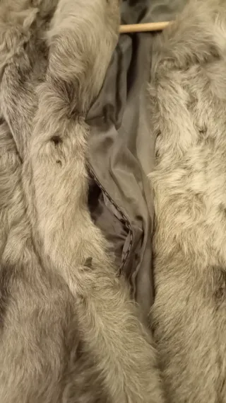 Chaquetón piel gris talla 42