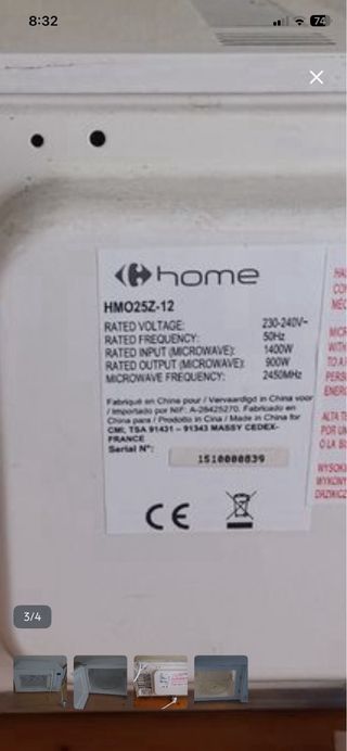 Microondas Home HMO25Z-12