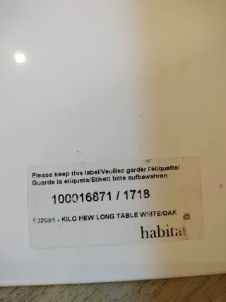 Mesa de centro Habitat blanca y roble