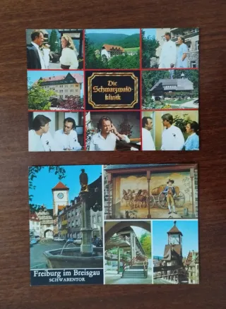 2 cartoline Die Schwarzwaldklinik