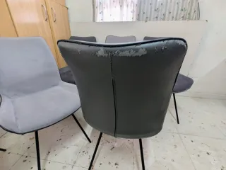 Conjunto de 6 sillas comedor grises