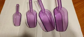 Set 4 Mestoli Viola Trasparenti