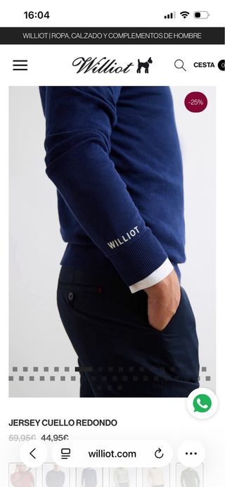 Jersey WILLIOT Azul Talla S