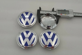 Centro de rueda VOLKSWAGEN AZUL CROMADO 65mm