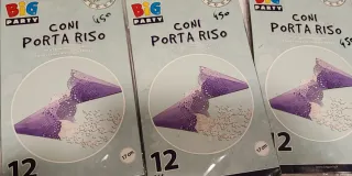 36 Conetti porta confetti e riso lilla