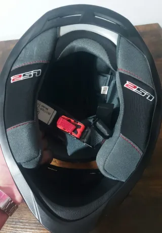 Casco Moto LS2 Blanco Flores Rosas