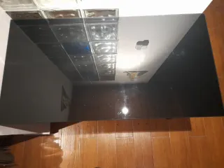 Mesa cristal ahumado negra