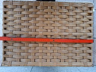 Cesto biancheria in rattan PP con fodera bianca