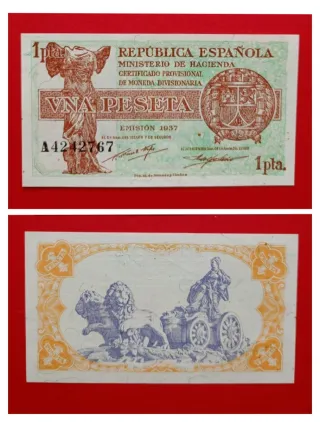 SC 1 Peseta 1937 sin circular República Española