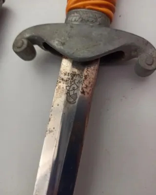 Daga II Guerra Mundial Naranja y Plata