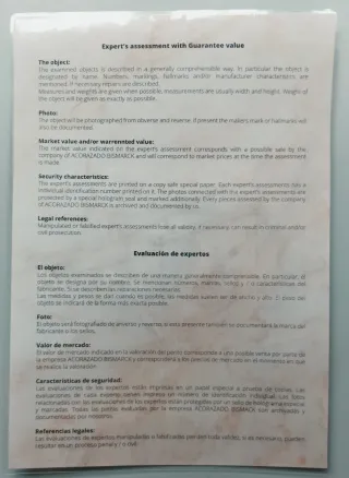 Daga II Guerra Mundial Naranja y Plata