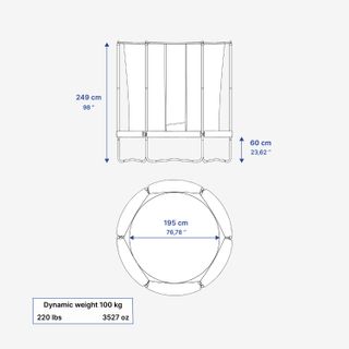 Cama Elástica 240 Red Seguridad Montaje Sin Herramientas