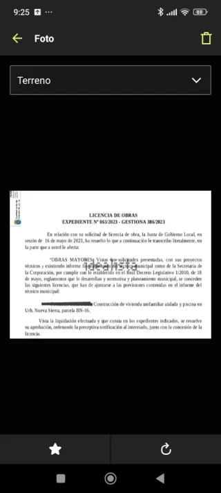 Parcela con proyecto,estudios y más.